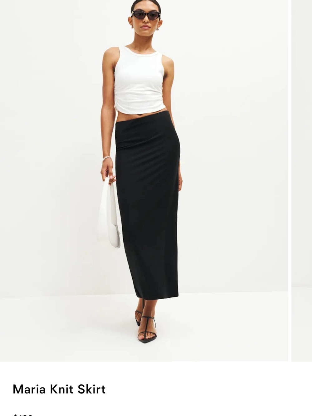 Reformation Maria Knit Skirt - Black